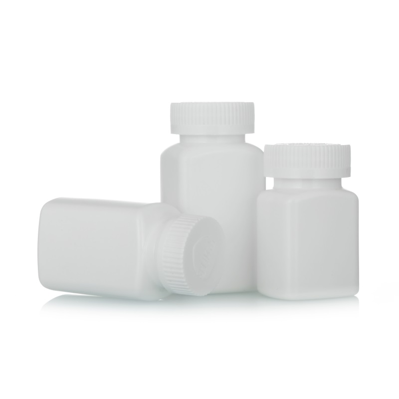 PE Oral solid bottle with press and twist cap